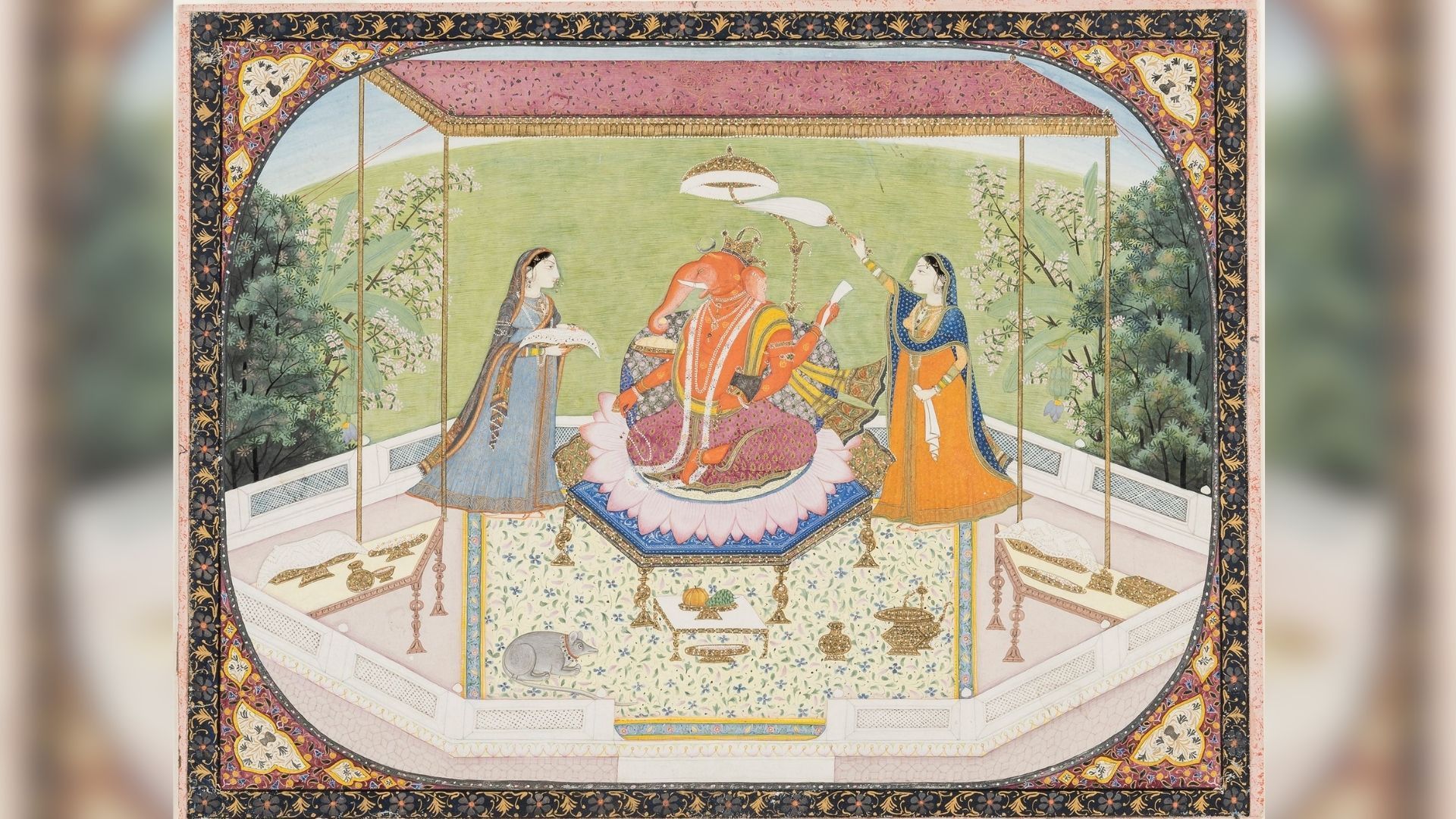 Adoración de Ganesh India, Himachal Pradesh hacia 1835